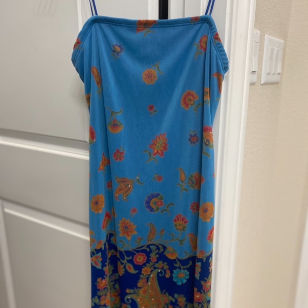 Strapless Blue Dress